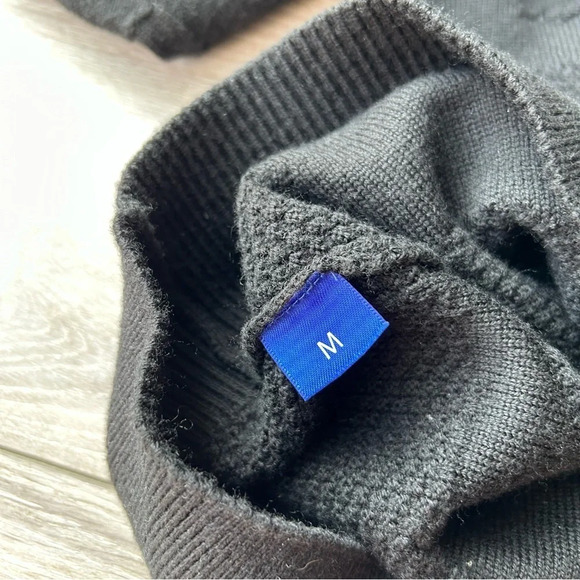 Kit  & Ace Black Textured Merino Wool Pullover Sweater - Picture 10 of 15